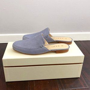 NWT M. Gemi The Docente Flat Mule Loafer Blue Stone Size 35.5